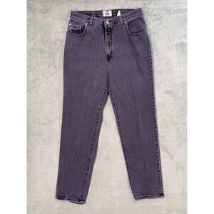 I.O.U. Extra Blue Jeans Mens 31x33 Purple Faded Tapered Vintage Made In USA